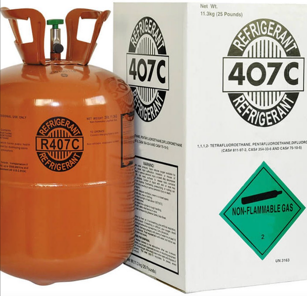 R-407C REFRIGERANT 25lb Factory Sealed 